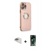 MARSİLYAN™- iPhone 13 Pro Max Kılıf İz Form Serisi - Şeffaf 360 Full Body Arka Koruyucu + Pers Alüminyum Kamera Lens - GD