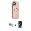 MARSİLYAN™- iPhone 13 Pro Max Kılıf İz Form Serisi - Şeffaf 360 Full Body Arka Koruyucu + Rainbow Kamera Lens Koruma Cam - MI