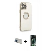 MARSİLYAN™- iPhone 13 Pro Max Kılıf İz Form Serisi - Şeffaf 360 Full Body Arka Koruyucu + Rainbow Kamera Lens Koruma Cam - MI