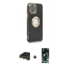 MARSİLYAN™- iPhone 13 Pro Max Kılıf İz Form Serisi - Şeffaf 360 Full Body Arka Koruyucu + Raze Metal Kamera Lens - GD