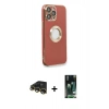 MARSİLYAN™- iPhone 13 Pro Max Kılıf İz Form Serisi - Şeffaf 360 Full Body Arka Koruyucu + Raze Metal Kamera Lens - GD