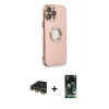 MARSİLYAN™- iPhone 13 Pro Max Kılıf İz Form Serisi - Şeffaf 360 Full Body Arka Koruyucu + Raze Metal Kamera Lens - GD