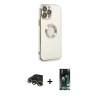 MARSİLYAN™- iPhone 13 Pro Max Kılıf İz Form Serisi - Şeffaf 360 Full Body Arka Koruyucu + Raze Metal Kamera Lens - GD