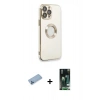 MARSİLYAN™- iPhone 13 Pro Max Kılıf İz Form Serisi - Şeffaf 360 Full Body Arka Koruyucu + Shine Kamera Lens Koruma Cam - MI