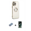MARSİLYAN™- iPhone 13 Pro Max Kılıf İz Form Serisi - Şeffaf 360 Full Body Arka Koruyucu + Shine Kamera Lens Koruma Cam - PE