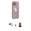 MARSİLYAN™- iPhone 13 Pro Max Kılıf İz Form Serisi - Şeffaf Maxco Cam Ekran Koruyucu + Pers Alüminyum Kamera Lens - KI