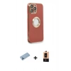 MARSİLYAN™- iPhone 13 Pro Max Kılıf İz Form Serisi - Şeffaf Maxco Cam Ekran Koruyucu + Shine Kamera Lens Koruma Cam - MI