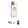 MARSİLYAN™- iPhone 13 Pro Max Kılıf İz Form Serisi - Şeffaf Maxco Cam Ekran Koruyucu + Rainbow Kamera Lens Koruma Cam - BZ