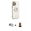 MARSİLYAN™- iPhone 13 Pro Max Kılıf İz Form Serisi - Şeffaf Maxco Cam Ekran Koruyucu + Rainbow Kamera Lens Koruma Cam - MI