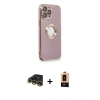 MARSİLYAN™- iPhone 13 Pro Max Kılıf İz Form Serisi - Şeffaf Maxco Cam Ekran Koruyucu + Raze Metal Kamera Lens - GD