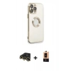 MARSİLYAN™- iPhone 13 Pro Max Kılıf İz Form Serisi - Şeffaf Maxco Cam Ekran Koruyucu + Raze Metal Kamera Lens - GD