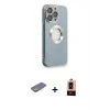 MARSİLYAN™- iPhone 13 Pro Max Kılıf İz Form Serisi - Şeffaf Maxco Cam Ekran Koruyucu + Renkli Kamera Lens Koruma Cam - SI