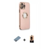 MARSİLYAN™- iPhone 13 Pro Max Kılıf İz Form Serisi - Şeffaf Maxco Cam Ekran Koruyucu + Shine Kamera Lens Koruma Cam - GI