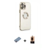 MARSİLYAN™- iPhone 13 Pro Max Kılıf İz Form Serisi - Şeffaf Maxco Cam Ekran Koruyucu + Shine Kamera Lens Koruma Cam - PE