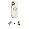 MARSİLYAN™- iPhone 13 Pro Max Kılıf İz Form Serisi - Şeffaf Maxco Cam Ekran Koruyucu + Shine Kamera Lens Koruma Cam - GI