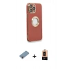 MARSİLYAN™- iPhone 13 Pro Max Kılıf İz Form Serisi - Şeffaf Maxco Cam Ekran Koruyucu + Shine Kamera Lens Koruma Cam - GI