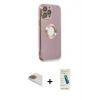 MARSİLYAN™- iPhone 13 Pro Max Kılıf İz Form Serisi - Şeffaf Pasifik Cam Ekran Koruyucu + Pers Alüminyum Kamera Lens - GD