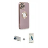 MARSİLYAN™- iPhone 13 Pro Max Kılıf İz Form Serisi - Şeffaf Pasifik Cam Ekran Koruyucu + Rainbow Kamera Lens Koruma Cam - MI