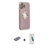 MARSİLYAN™- iPhone 13 Pro Max Kılıf İz Form Serisi - Şeffaf Pasifik Cam Ekran Koruyucu + Renkli Kamera Lens Koruma Cam - PE