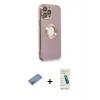 MARSİLYAN™- iPhone 13 Pro Max Kılıf İz Form Serisi - Şeffaf Pasifik Cam Ekran Koruyucu + Shine Kamera Lens Koruma Cam - PE