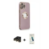 MARSİLYAN™- iPhone 13 Pro Max Kılıf İz Form Serisi - Şeffaf Pasifik Cam Ekran Koruyucu + Raze Metal Kamera Lens - GD