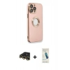 MARSİLYAN™- iPhone 13 Pro Max Kılıf İz Form Serisi - Şeffaf Pasifik Cam Ekran Koruyucu + Raze Metal Kamera Lens - GD