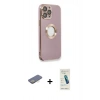 MARSİLYAN™- iPhone 13 Pro Max Kılıf İz Form Serisi - Şeffaf Pasifik Cam Ekran Koruyucu + Renkli Kamera Lens Koruma Cam - SI