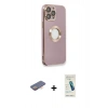 MARSİLYAN™- iPhone 13 Pro Max Kılıf İz Form Serisi - Şeffaf Pasifik Cam Ekran Koruyucu + Renkli Kamera Lens Koruma Cam - TU