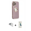 MARSİLYAN™- iPhone 13 Pro Max Kılıf İz Form Serisi - Şeffaf Pasifik Cam Ekran Koruyucu + Pers Alüminyum Kamera Lens - SABE