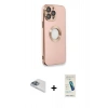 MARSİLYAN™- iPhone 13 Pro Max Kılıf İz Form Serisi - Şeffaf Pasifik Cam Ekran Koruyucu + Pers Alüminyum Kamera Lens - SABE