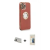 MARSİLYAN™- iPhone 13 Pro Max Kılıf İz Form Serisi - Siyah 6D Mat Seramik Hayalet Nano Ekran Koruyucu + Rainbow Kamera Lens Koruma Cam - BZ