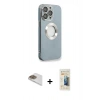 MARSİLYAN™- iPhone 13 Pro Max Kılıf İz Form Serisi - Siyah 6D Mat Seramik Hayalet Nano Ekran Koruyucu + Pers Alüminyum Kamera Lens - GD