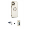 MARSİLYAN™- iPhone 13 Pro Max Kılıf İz Form Serisi - Siyah 6D Mat Seramik Hayalet Nano Ekran Koruyucu + Pers Alüminyum Kamera Lens - LT
