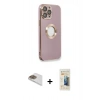 MARSİLYAN™- iPhone 13 Pro Max Kılıf İz Form Serisi - Siyah 6D Mat Seramik Hayalet Nano Ekran Koruyucu + Pers Alüminyum Kamera Lens - GD