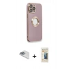 MARSİLYAN™- iPhone 13 Pro Max Kılıf İz Form Serisi - Siyah 6D Mat Seramik Hayalet Nano Ekran Koruyucu + Pers Alüminyum Kamera Lens - SABE