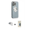 MARSİLYAN™- iPhone 13 Pro Max Kılıf İz Form Serisi - Siyah 6D Mat Seramik Hayalet Nano Ekran Koruyucu + Pers Alüminyum Kamera Lens - SABE