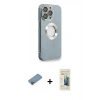 MARSİLYAN™- iPhone 13 Pro Max Kılıf İz Form Serisi - Siyah 6D Mat Seramik Hayalet Nano Ekran Koruyucu + Pembe Shine Kamera Lens Koruma Cam