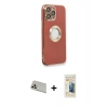 MARSİLYAN™- iPhone 13 Pro Max Kılıf İz Form Serisi - Siyah 6D Mat Seramik Hayalet Nano Ekran Koruyucu + Rainbow Kamera Lens Koruma Cam - REGD