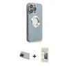 MARSİLYAN™- iPhone 13 Pro Max Kılıf İz Form Serisi - Siyah 6D Mat Seramik Hayalet Nano Ekran Koruyucu + Rainbow Kamera Lens Koruma Cam - KI