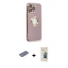 MARSİLYAN™- iPhone 13 Pro Max Kılıf İz Form Serisi - Siyah 6D Mat Seramik Hayalet Nano Ekran Koruyucu + Renkli Kamera Lens Koruma Cam - MI