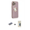 MARSİLYAN™- iPhone 13 Pro Max Kılıf İz Form Serisi - Siyah 6D Mat Seramik Hayalet Nano Ekran Koruyucu + Renkli Kamera Lens Koruma Cam - SI
