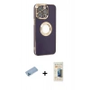 MARSİLYAN™- iPhone 13 Pro Max Kılıf İz Form Serisi - Siyah 6D Mat Seramik Hayalet Nano Ekran Koruyucu + Shine Kamera Lens Koruma Cam - MI
