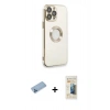 MARSİLYAN™- iPhone 13 Pro Max Kılıf İz Form Serisi - Siyah 6D Mat Seramik Hayalet Nano Ekran Koruyucu + Shine Kamera Lens Koruma Cam - MI