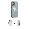 MARSİLYAN™- iPhone 13 Pro Max Kılıf İz Form Serisi - Siyah 6D Mat Seramik Hayalet Nano Ekran Koruyucu + Shine Kamera Lens - GD