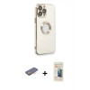 MARSİLYAN™- iPhone 13 Pro Max Kılıf İz Form Serisi - Siyah 6D Mat Seramik Hayalet Nano Ekran Koruyucu + Renkli Kamera Lens Koruma Cam - TU