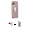MARSİLYAN™- iPhone 13 Pro Max Kılıf İz Form Serisi - Siyah Bilvis 3D Cam Ekran Koruyucu + Pers Alüminyum Kamera Lens - KI