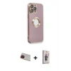 MARSİLYAN™- iPhone 13 Pro Max Kılıf İz Form Serisi - Siyah Bilvis 3D Cam Ekran Koruyucu + Rainbow Kamera Lens Koruma Cam - KI