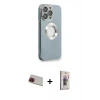 MARSİLYAN™- iPhone 13 Pro Max Kılıf İz Form Serisi - Siyah Bilvis 3D Cam Ekran Koruyucu + Rainbow Kamera Lens Koruma Cam - KI