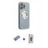 MARSİLYAN™- iPhone 13 Pro Max Kılıf İz Form Serisi - Siyah Bilvis 3D Cam Ekran Koruyucu + Shine Kamera Lens Koruma Cam - PE