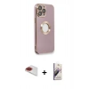 MARSİLYAN™- iPhone 13 Pro Max Kılıf İz Form Serisi - Siyah Bilvis 3D Mat Cam Ekran Koruyucu + Pers Alüminyum Kamera Lens - KI